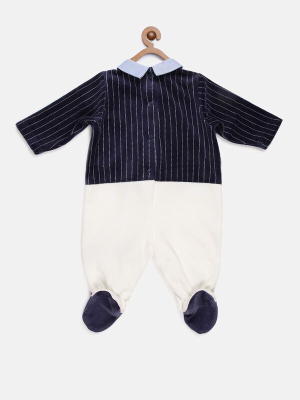 Velour Babysuit-Leg Opening image number 1